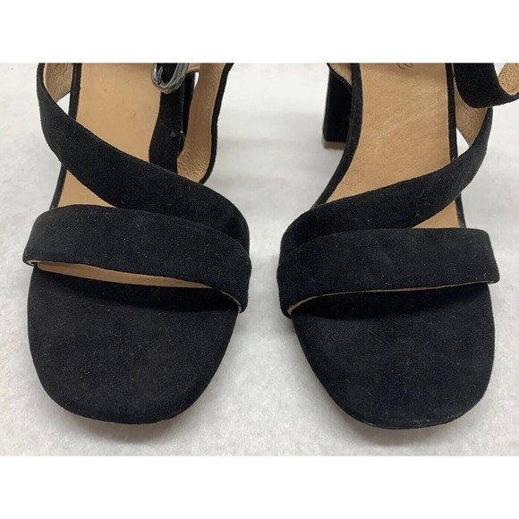 Madewell Sandal Shoes Womens Size 9 Strappy Black Suede Heels Party Church AE243 - Picture 7 of 15